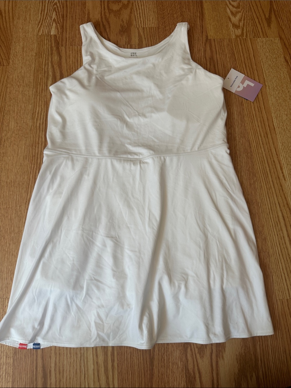 JoyLab White Athletic Tennis Dress Built-In Shorts NWT Size XL